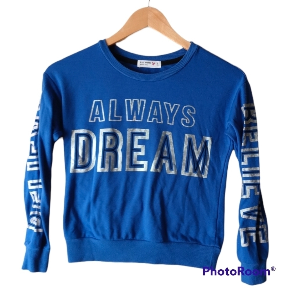KnitWorks Pullover Unisex Sweater " Always Dream " Size L (14)